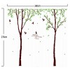 2 Large Trees with Birds Wall Decal